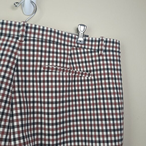 NWT Theory Treeca 4 Ivory Multi Rye Portland Chino Cropped Pant 16 Preppy - Picture 9 of 12